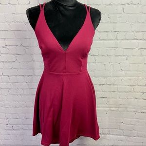 Lulu's Believe in Love Backless Skater Dress Homecoming dress